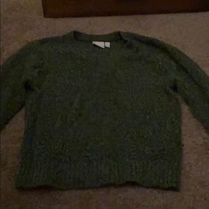 olive green knit sweater